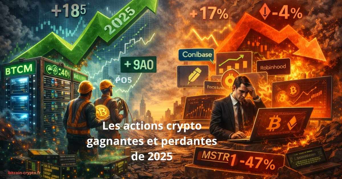Les actions crypto gagnantes et perdantes de 2025