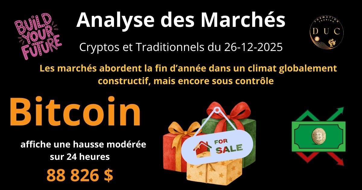 Analyse des Marchés : Cryptos et Traditionnels du 26-12-2025
