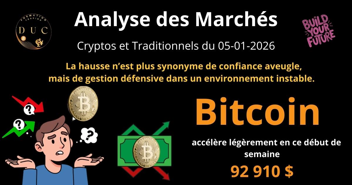 Analyse des Marchés : Cryptos et Traditionnels du 05-01-2026